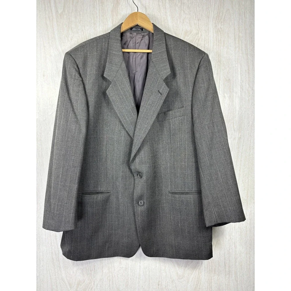 VTG Yves Saint Laurent Wool Suit 44S 38x29 Gray Made Canada Dillard's YSL